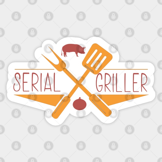 Serial Griller grill griller bbq Sticker by JayD World